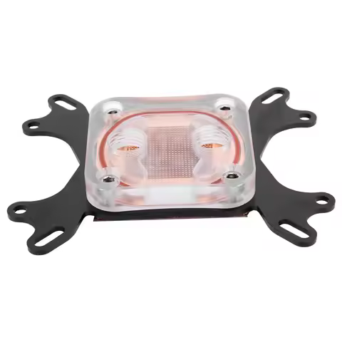 CPU Water Cooling Block Full Copper Bottom Transparent Cover Computer CPU Water Cooler Computer Acce