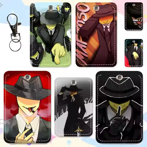 1pc Funny Forsaken Mafioso Card Case Keychain Access Card Bag Key Tag Ring Leather Card Holder Key R