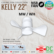 NSB FAN | KELLY 22 INCH DC MOTOR CEILING FAN 3 BLADE R/F 7 SPEED MINI FAN