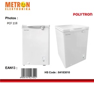 POLYTRON PCF 118 CHEST FREEZER 100 LITER / FREEZER BOX / PCF118 -MURAH