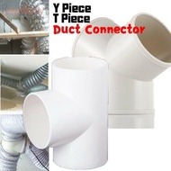 #ROYALLADY#Duct Pipe 100mm ABS Duct Connector Ducting Splitter T/Y Shape Duct Tube