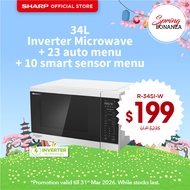 SHARP 34L Basic Inverter Microwave Oven R-34SI-BS / R-34SI-W