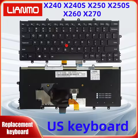 LIAN MO Replacement Keyboard for Lenovo Thinkpad X230S X240 X240S X240I X250 X260（04Y0900 0C02291 04