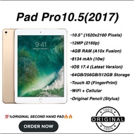 ORIGINAL SECOND HAND PAD PRO (10.5) 2017 64GB/256GB/512GB WiFi + Cellular 4G LTE