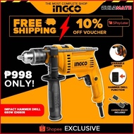 )\{BUILDMATE Ingco 680W Electric Impact Drill Hammer Wood ID68016P | 2PCS Cordless COMBO Kit Set IPX