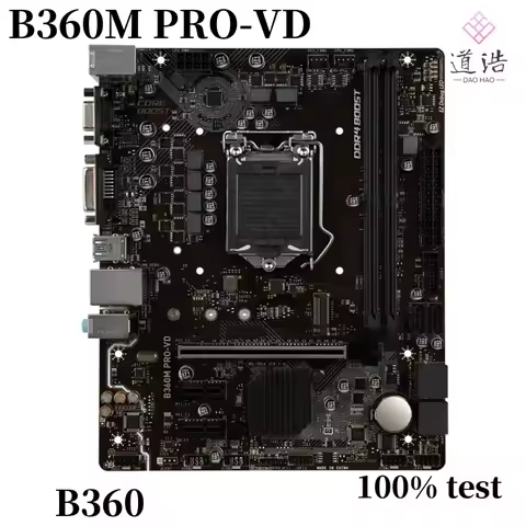 For MSI B360M PRO-VD LGA1151 Micro ATX B360 DDR4 Max 64GB PCIe3.0 M.2 HDMI VGA DVI Fit Intel 8/9 Gen