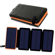 Wireless LED Solar Power Bank 25000mah Portable Charger Solar Panel Dual USB detachable solar power 