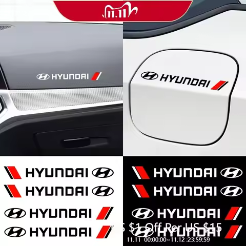 4pcs/set Car Door Handle Decals Design Stickers Vinyls Decals For Hyundai Tucson IX35 I30 I20 Kona C