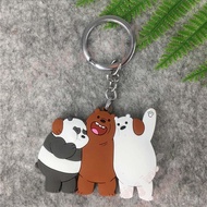 JEREMY1 We Bare Bears Doll Accessories Cute Keyring Ornaments Car Interior Accessories Bag Trinket Car Pendant Key Rings