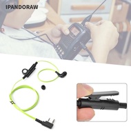 IPANDORAW Earpiece, ABS 2 Pin Earphone PTT Mic, Two Way Radio 2 Way Walkie Talkie Earphones for Kenw