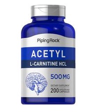 【全館免運】Piping Rock 乙醯左旋肉鹼 Acetyl L-Carnitine 500mg 200顆