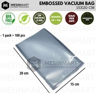 Plastic Vacuum Sealer Plastic Vacuum Bag (Embossed) 15 x 20 cm
