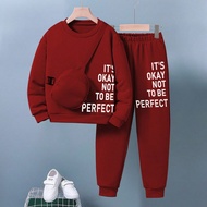 Bộ áo hoodie phong cách đường phố thông thường của Tween Boy với ba lô cùng màu, nhiều mảnh