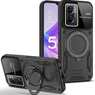 Magnetic Lens Protect Stand Casing Cover For OPPO A57 A77 5G A77S