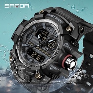 SANDA G Style New Men's Watches 50M Waterproof Shock Sports Military Quartz Watch For Male Digital Wristwatch Clock 3133