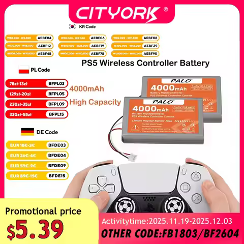 PALO PS5 Controller Battery ps5 Rechargeable batteries for Sony Playstation 5 LIP1708 DualSense Game