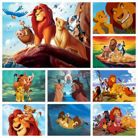 The Lion King AB Diamond Painting Kit 5D DIY Diamond Embroidery Cross Stitch Handmade Art Gift Craft
