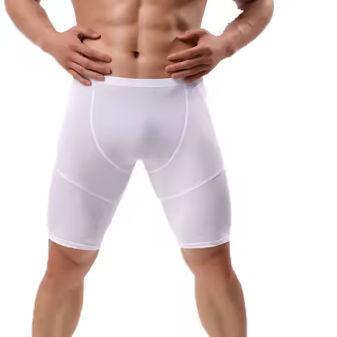 B615 Men's Fitness Sports Tight Pants Elastic Leggings Breathable Running Training 5/10 Pants Mid-Le
