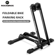 ROCKBROS Bike Parking Rack Carbon Steel Foldable MTB Stand Stable Road Bicycle Parking Frame Foldable Bike Wheel Holder