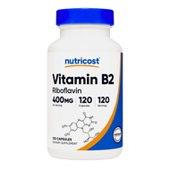 Nutricost Vitamin B2 Riboflavin 400mg Supplement 120 Capsules