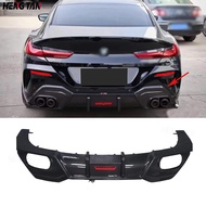 Car Rear Bumper Lip Diffuser Spoiler Parts For BMW 8 Series G14 G15 G16 830i 840i 850i 2018+ Carbon 