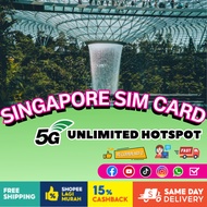 【 Singapore SIM Card 】【 🔥UNLIMITED CHEAP PRICE 】Singapore 1 Day SIM Card Singapore Simkad SG Simkad