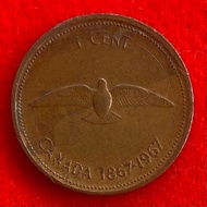 Canada Coin 1 cent 1967 Anniversary of Foreign