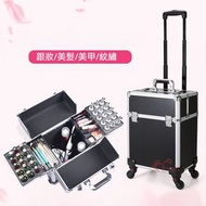 專業拉桿化妝箱美甲紋繡美發拉桿收納箱彩妝跟妝師工具箱行李箱行李喼彩妝箱
