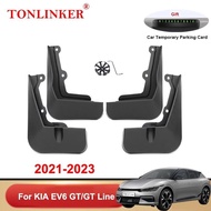 TONLINKER Mudguard For Kia EV6 GT-Line GT Line CV EV 2021 2022 2023 Mud Flaps Splash Guard Front Rea