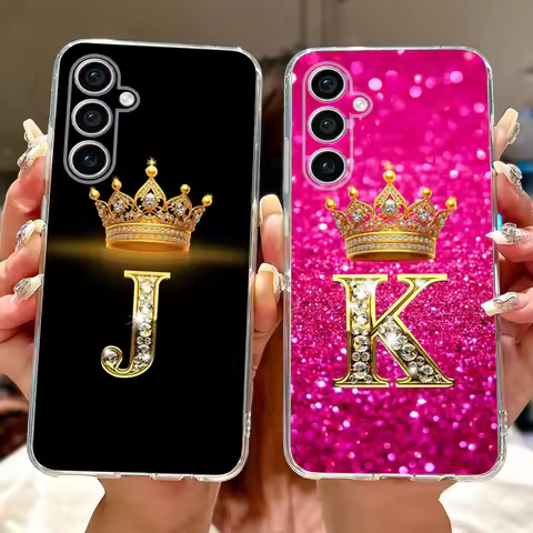 For Samsung Galaxy S23 FE Case S23 Plus New Crown Letters Cover Soft Slim Phone Case For Samsung S23