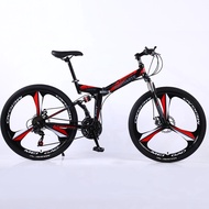 24 and 26 inch folding mountain bike 24 variable speed bicycle double disc brakes cycling bicycle folding mountain bike