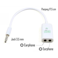Male Jack 3.5mm Audio Splitter to Female Headphone + Headphone