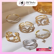 ~Copper Ring Women's Ajustable Golden Ring Accessories Cincin Emas Saiz Percuma Free Size时尚可调节戒指