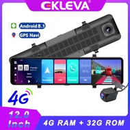 EKLEVA Dash Cam 11 Inch Car DVR 4G Rearview Streaming Media WiFi Android 8.1 HD 1080P RAM+ROM 2GB+32