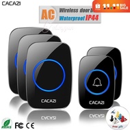 【In stock】Cacazi  HYA10 Wireless doorbell waterproof door bell low price high quality home 60 chimes door ring 300M range 6LER