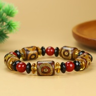 Bohemian Agate Bead Bracelet, Ethnic Style Dzi Bead Agate Bracelet,