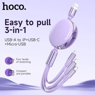 Hoco Original 3 In 1 USB 3A ที่ชาร์จเร็วสำหรับ iPhone XS X สำหรับ iPhone 12 Samsung Xiaomi Huawei Mi