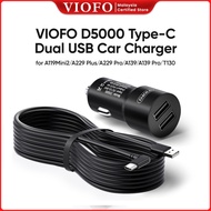 VIOFO D5000 Type-C USB Cigarette Charger  Power Cable for A229 Pro/A229 Plus/A119M Pro/A119Mini 2 Da