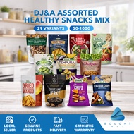 DJ&A Assorted Healthy Snacks Mix – Mushroom Chips, Potato Wedges & Freeze-Dried Fruits & Veggies