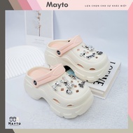 Women's high heel sandals, Mayto 7 cm slippers with 10 cute Korean silver smile rabbit charms CS-144