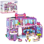 Dream Girls Friends Shopping Mall Building Set 810 Pcs Mall Building Blocks Toys with 7 Mini People 