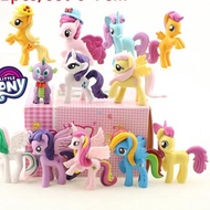 BDW.28Ja23x ACTION FIGURE MY LITTLE PONY TOPPER CAKE SET CONTAINS 12 PCS SIZE 3/7 CM MINIATURE TOYS