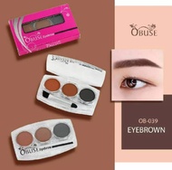 ( ส่งฟรี !! กดเก็บคูปองส่งฟรีที่หน้าร้าน ) ที่เขียนคิ้ว ฝุ่น Obuse ตลับ 3 ช่อง 1 ตลับ คิ้วฝุ่น คิ้ว 