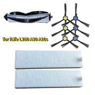 Main Brush Cover HEPA Filters Roller Main Brush Cover Side Brush Mop Cloth Rags for Ilife L100 A10 A