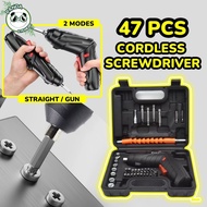 47PCS Cordless Electric Screwdriver Drill  3.6V Rechargeable High Power Hand Drill Battery Drill Rep