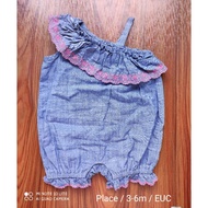 denim romper for 3 months baby girl preloved thrifted from ukay bale place brand
