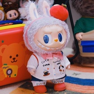 Labubu Fourth Generation ROCK Front High Energy Doll Baby Clothes 38cm labubu Vinyl Doll Happy Puppy