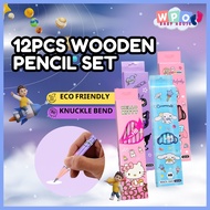 12Pcs/Box Cute HB Pencil Klm Cartoon Pencil Eco-friendly wooden pencil Art Drawing Kids Stationery