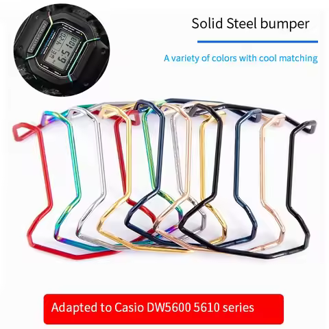 Watch Bumper For Casio DW5600 DW5610 GW-B5600 GW-5000 Series Male Metal Anti-Collision Bumper Access