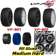 4PC VP PRO 807 802 1/8 RC Buggy Rally Truck Tire Glued 17mm Nut Practice Recreational Tire Wear-resi